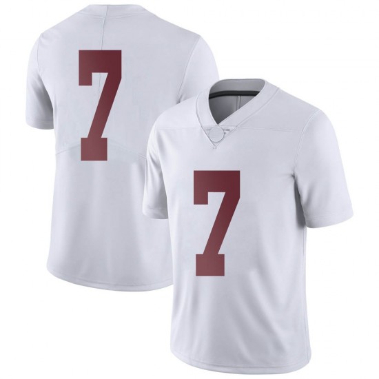 Alabama Crimson Tide Men's Ja'Corey Brooks #7 No Name White NCAA Nike Authentic Stitched College Football Jersey LJ16V36BE